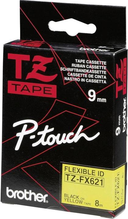 Actual product image Brother TZFX621 Flexitape (0.90 cm, Yellow)
