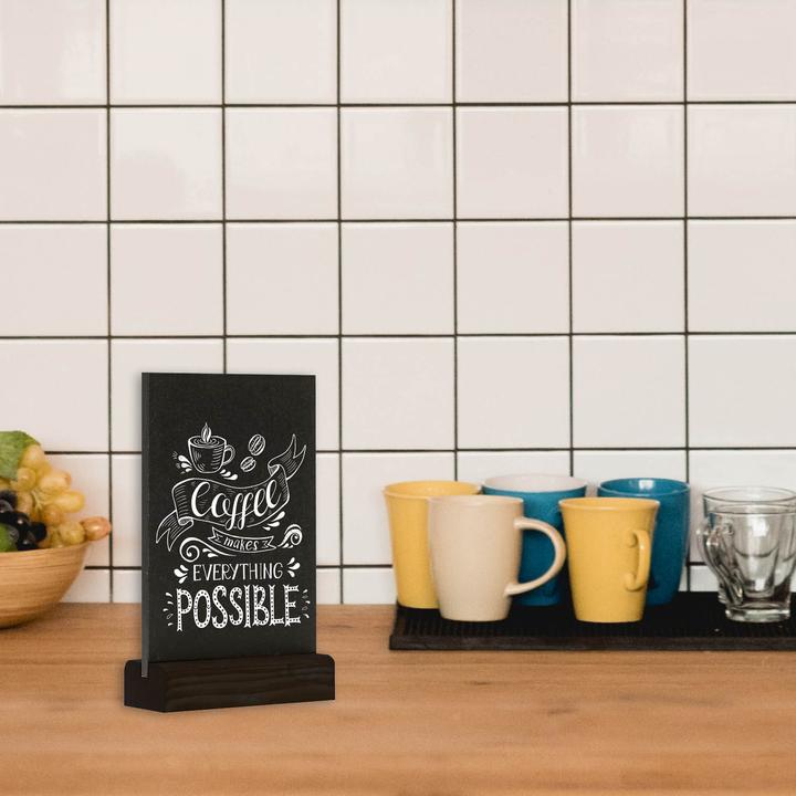 Produktbild Europel Kreidetafel Tischaufsteller, DIN A6 hoch, schwarz