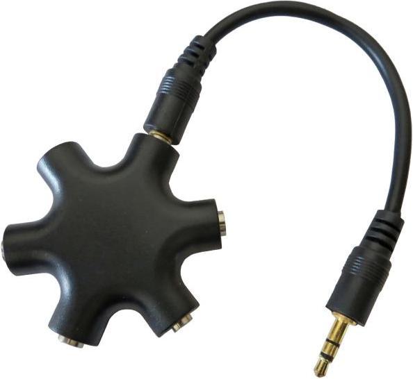 Produktbild keepdrum ADA067 5-fach Kopfhörer-Verteiler Splitter mehrfach Y-Adapter