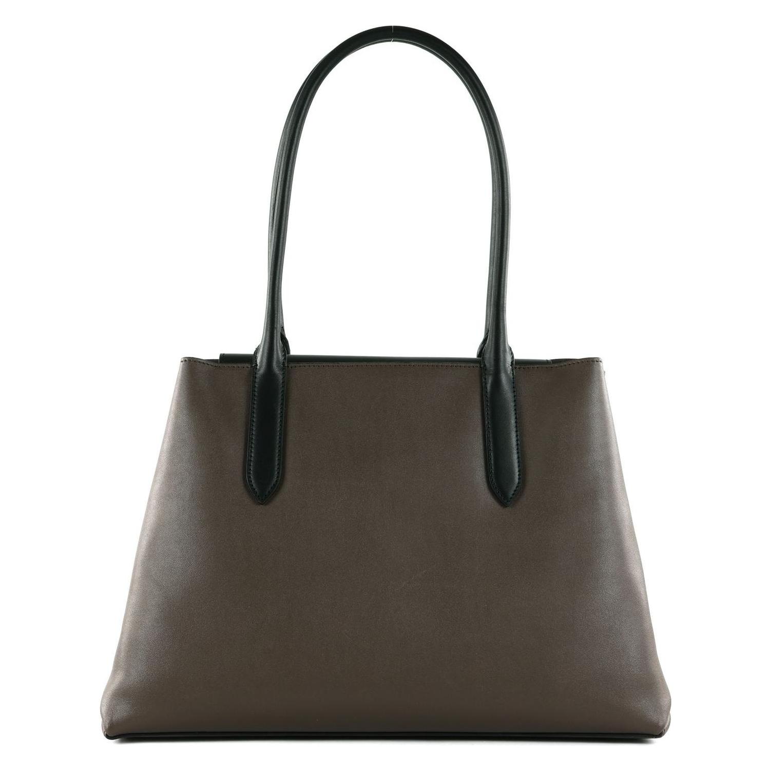 Furla, Damen, Handtasche, Meridiana Tote, Braun, Schwarz