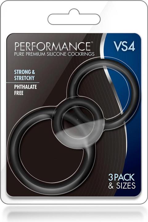 Actual product image Blush performance vs4 cock ring set black (5 cm)