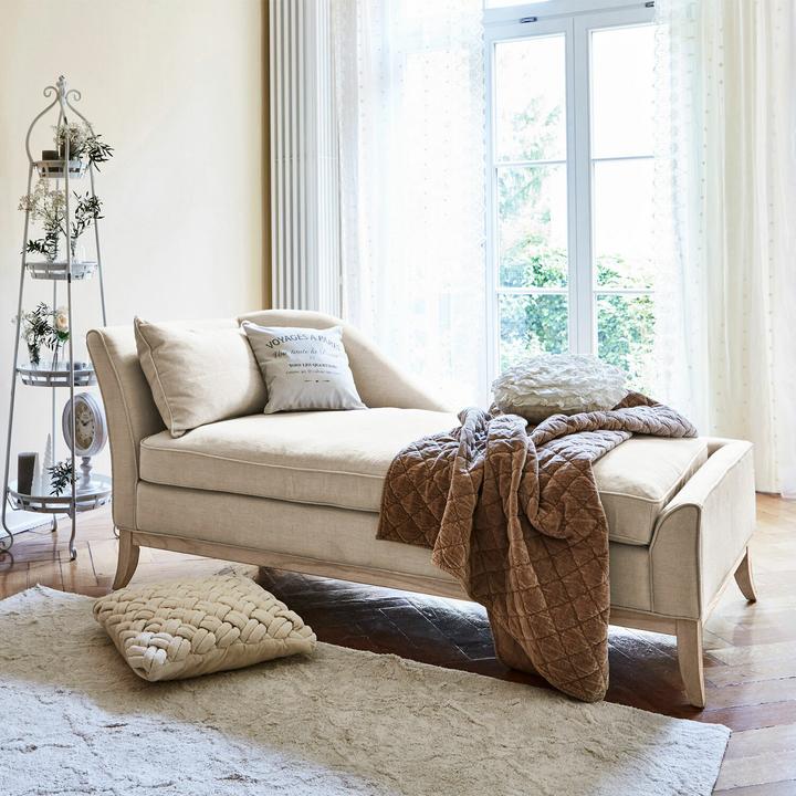 Produktbild Loberon Chaiselongue Alphonse beige (Recamiere)