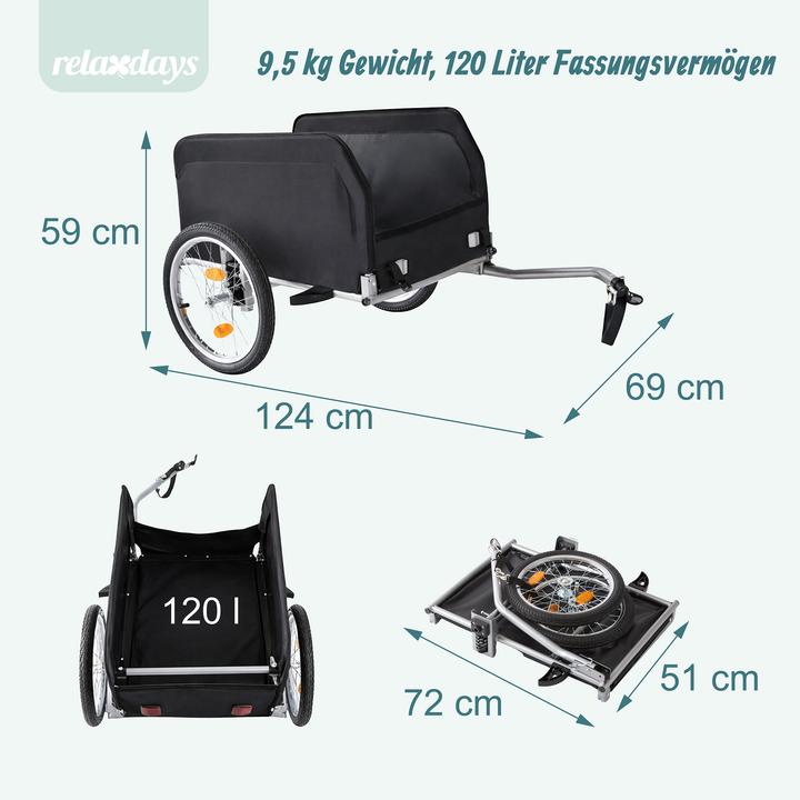 Actual product image Relaxdays Bicycle trailer - cargo
