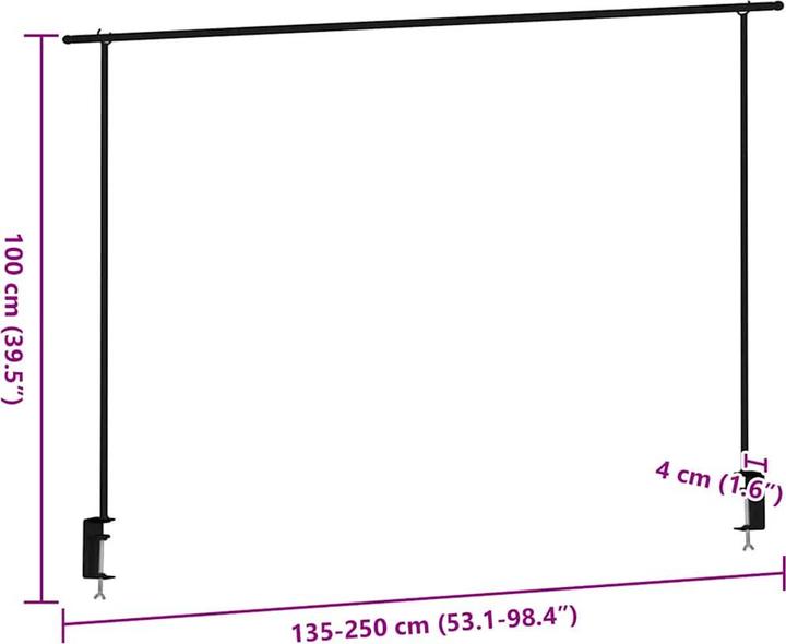 Actual product image ProGarden Dekoration Tischstange mit Tischklemme