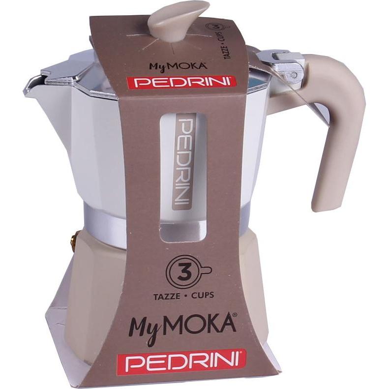 Pedrini Coffee Maker 3 Cups Painted Aluminum Color 2025 (02CF168), Caffettiera, Multicolore