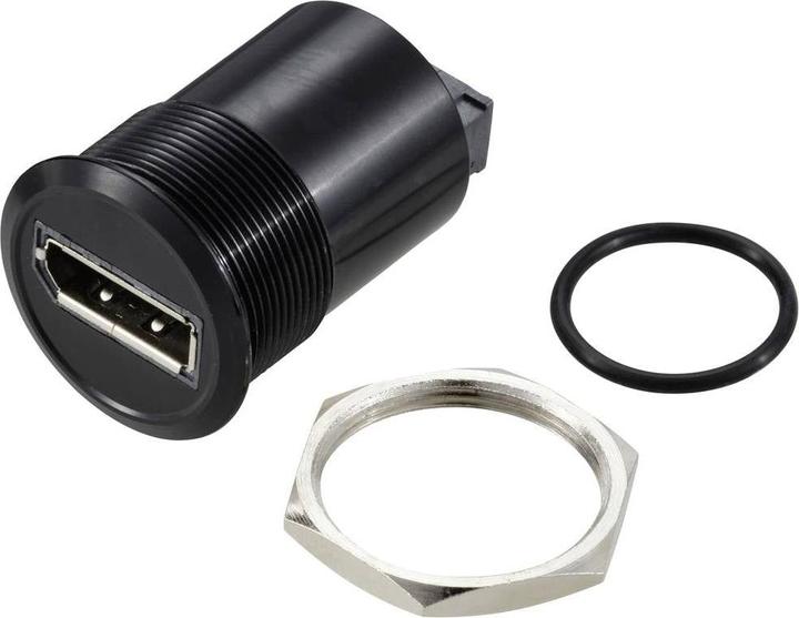Actual product image Tru Components TC-11980480 Display Port 1,2 Panel Adapter Socket DisplayPort Buc (2.50 cm)