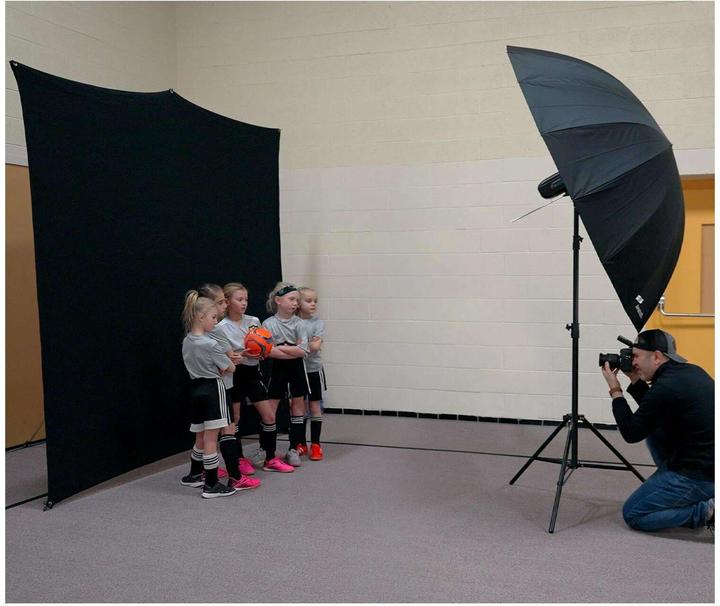 Actual product image Westcott X-Drop Pro - Rich Black (8' x 8') Wrinkle-Resistant Backdrop, 2.4x2.4m (244 cm, 244 cm)