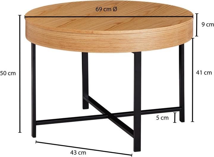 Productafbeelding Wohnling Hout (69 x 69 x 49 cm)