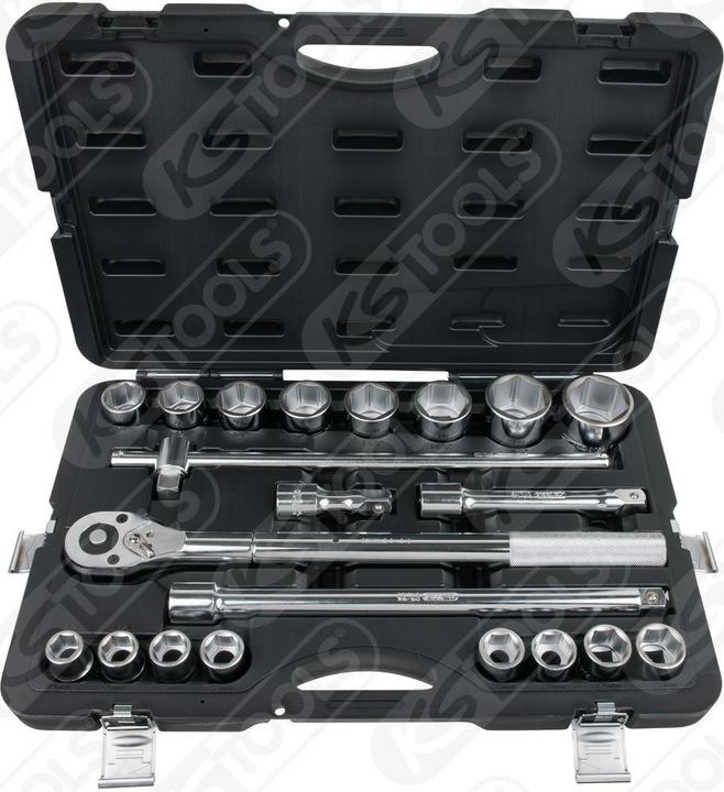 Image du produit KS Tools Jeu de clés à douille (19 mm, 21 mm, 22 mm, 23 mm, 24 mm, 26 mm, 27 mm, 29 mm, 30 mm, 32 mm, 35 mm, 36 mm, 38 mm, 41 mm, 46 mm, 50 mm)