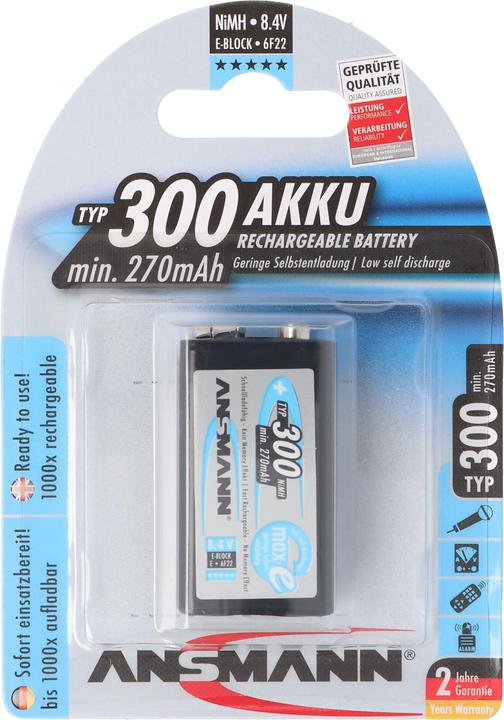 Actual product image Ansmann E Typ. 300 (1 pcs., Device specific, 270 mAh)