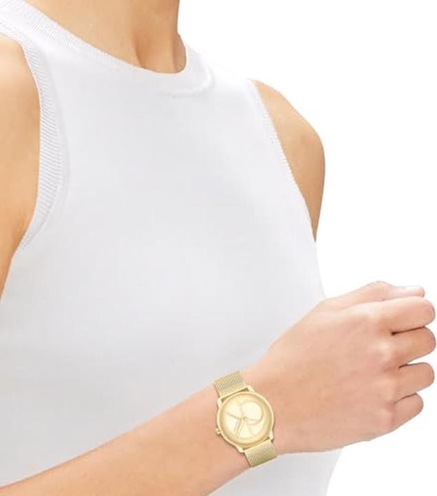 Actual product image Calvin Klein Iconic Mesh Damenuhr 25200034 + BOX (Analogue wristwatch, 35 mm)