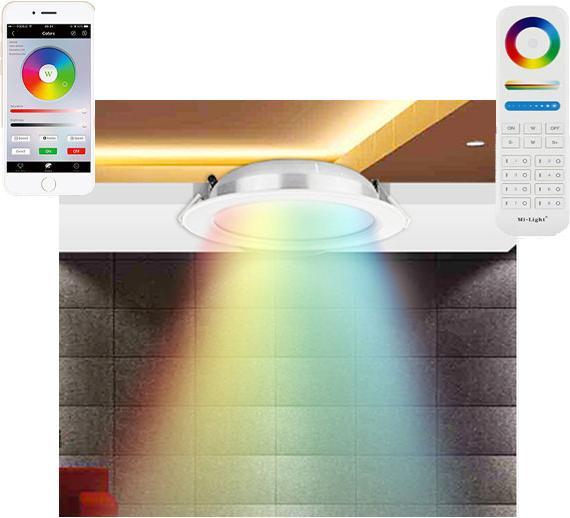 Produktbild Milight LED Einbauspot Smart 12W RGB+KW/WW 1100lm (1100 lm)