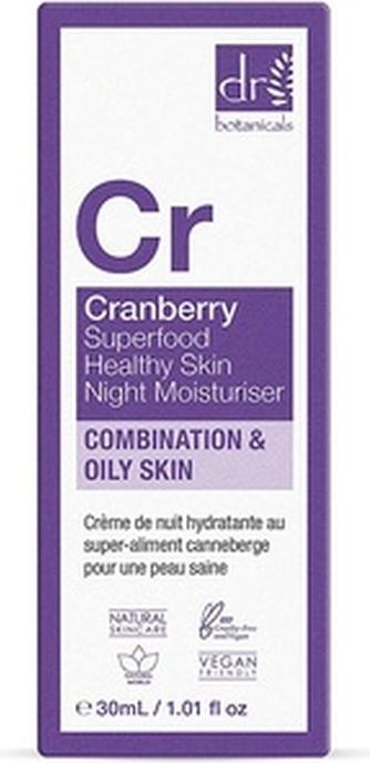 Actual product image Dr Botanicals Cranberry Superfood Night Moisturiser 60ml (60 ml, Night cream)