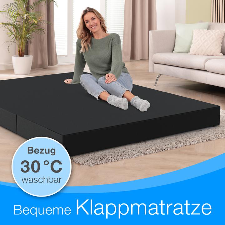 Produktbild Bestschlaf Klappmatratze, 3-teilige Faltmatratze, Reisebett, Gästematratze (Schaumstoffkern, 120 x 195 cm)