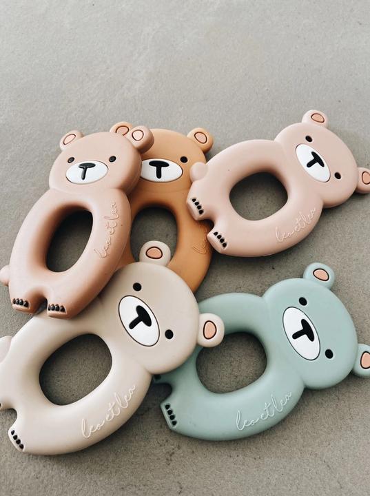 Produktbild Leo et Lea Big Bear Beissring Silikon Montessori Braun