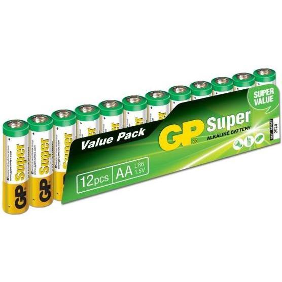 GP Batteries Super Alkaline 151034 Batteria domestica usa e getta AAA alcalina (12 pz., AAA), Batterie + pile
