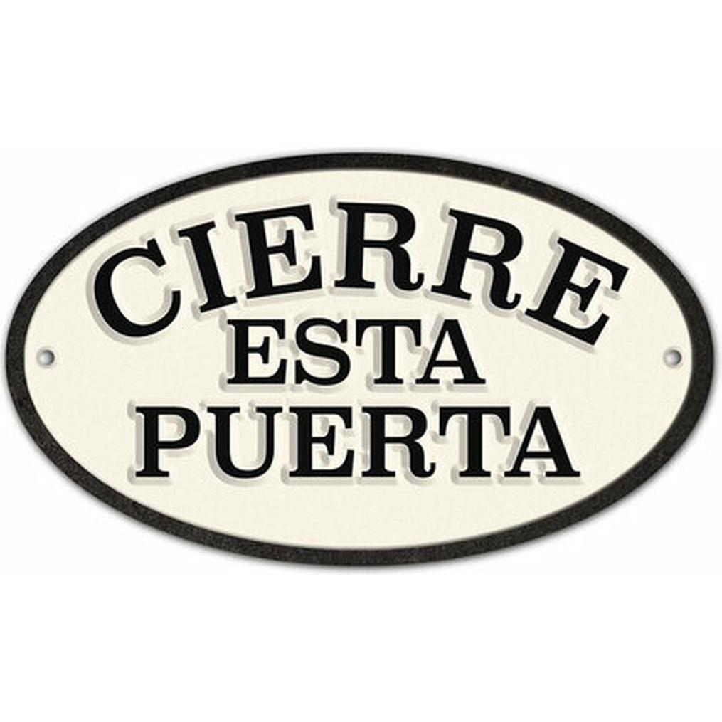 Magnet & Steel, Magneti, Schild Cierre esta Puerta 16,3 x 9,5 cm