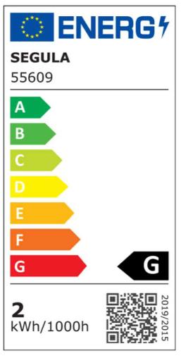 Label énergétique Segula 55609 LED bulb G9 G (G9, 1.50 W, 100 lm, 1 x, G)