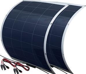 Image du produit Revolt Lot de 2 panneaux solaires monocristallins flexibles (100 W, 1.40 kg)