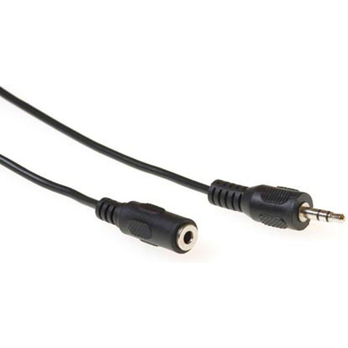 ACT cavo di collegamento audio di 5 metri 1x 3.5 mmm jack maschio - 1x 3.5mm stereo jack femmina (5 m, Connettore da 3,5 mm (AUX)), Cavo audio