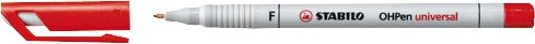 Produktbild STABILO OHPen universal Folienstift wasserlöslich (Grün, Rot, Blau, Schwarz, 0.70 mm, 4 x)