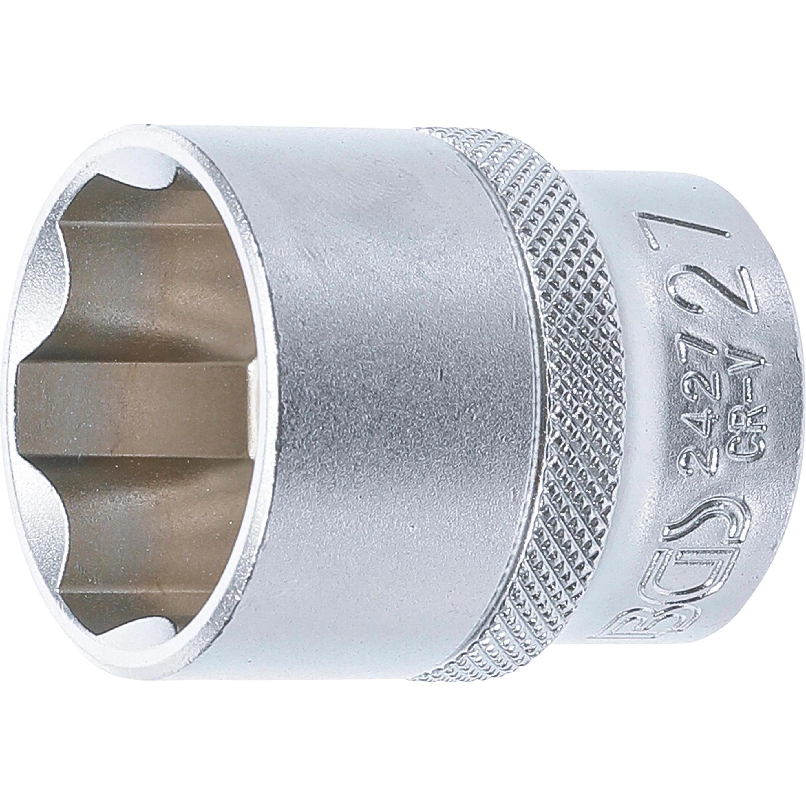 BGS, Steckschlüssel + Stecknuss, Steckschlüssel-Einsatz Super Lock Antrieb Innenvierkant 12,5 mm (1/2") SW 27 mm (27 mm)