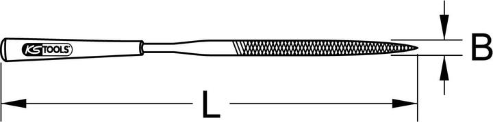 Image du produit KS Tools Lime à aiguilles ovale, 5mm (145 mm)