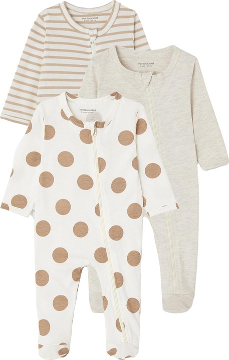 Image du produit Vertbaudet 3er-Pack Baby Strampler mit Reissverschluss BASICS (56)