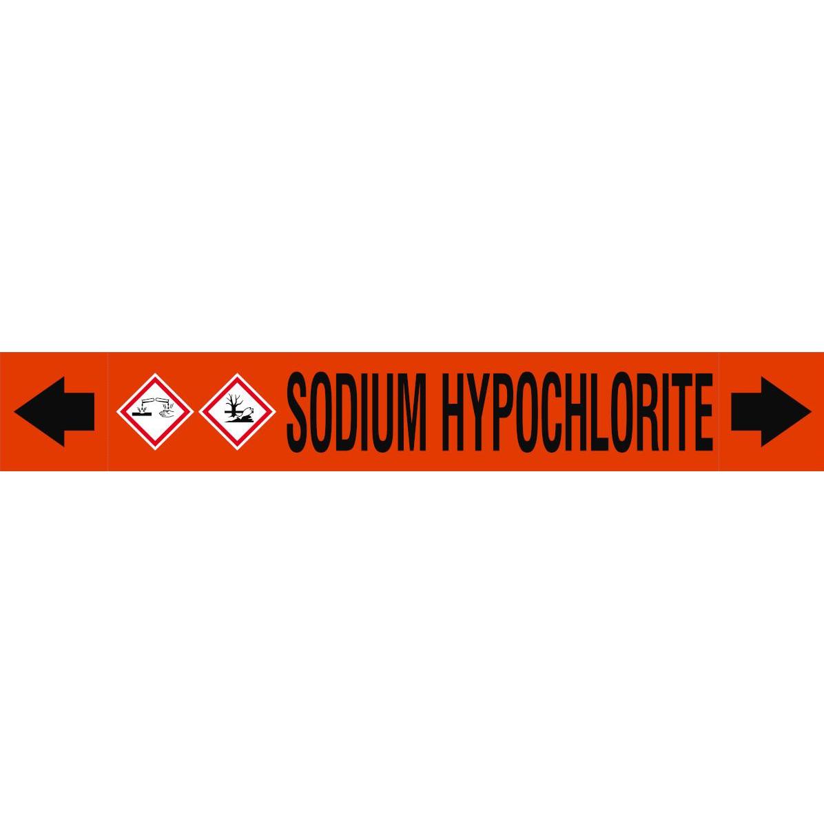 Brady ASME - Rohrmarkierer - Sodium Hypochlorite (313312)