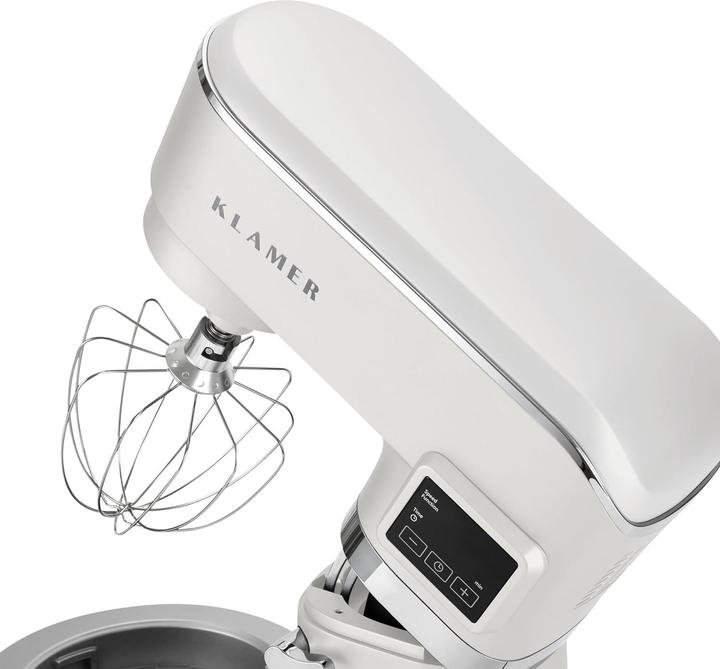 Actual product image KLAMER Küchenmaschine Classic 1400 W – 5,5 L Rührschüssel aus Edelstahl, Knet-, Rühr- & Schneeb… (1400 W, 5.50 l)