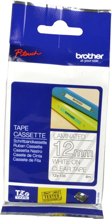 Brother Tze-135 (1.20 cm, Bianco, Trasparente)
