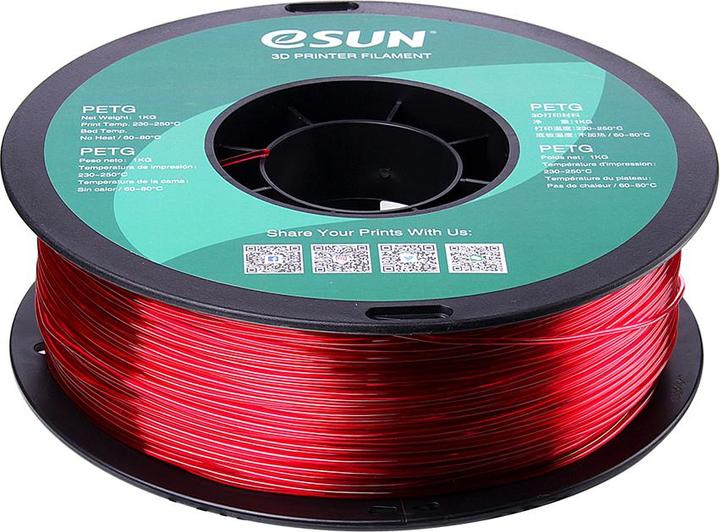 Immagine prodotto eSUN Filamento trasparente PETG Magenta 1,75mm 1Kg (PETG, 1.75 mm, 1000 g, Trasparente)