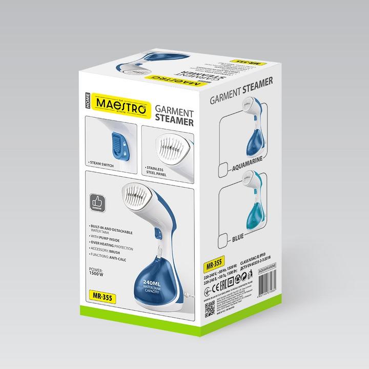 Actual product image Maestro Wäschedampfer 1500W MR-355-AQUAMARINE (1500 W)