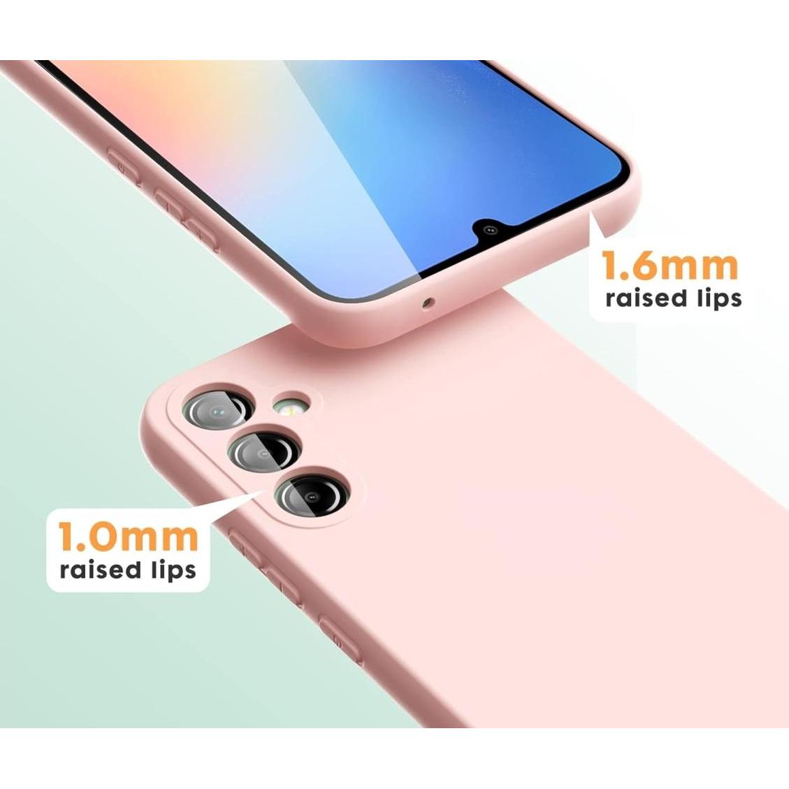 Thumbnail - Screenguard Samsung Galaxy A34 5G Liquid Silicone Case Hülle (Samsung Galaxy A34 5G), Smartphone Hülle, Rosa