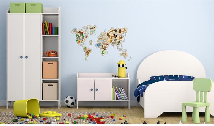 Productafbeelding WoodenCity Wereldkaart van dieren (29 onderdelen)