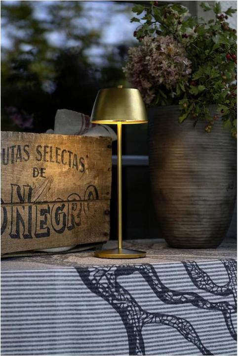 Actual product image Konstsmide Akku-Tischleuchte Éze LED 2200/3000K, Dimmbar - Gold Matt (170 lm)