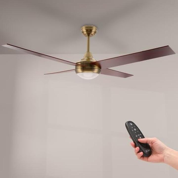 M Mimotec Ceiling Fan with Dimmable LED Light, Remote Control, DC Motor, 6 Speeds, Timer, Energy Efficient