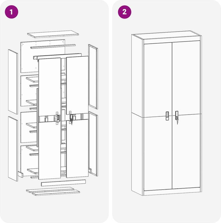 Actual product image vidaXL Aufbewahrungsschrank (40 x 80 x 200 cm)