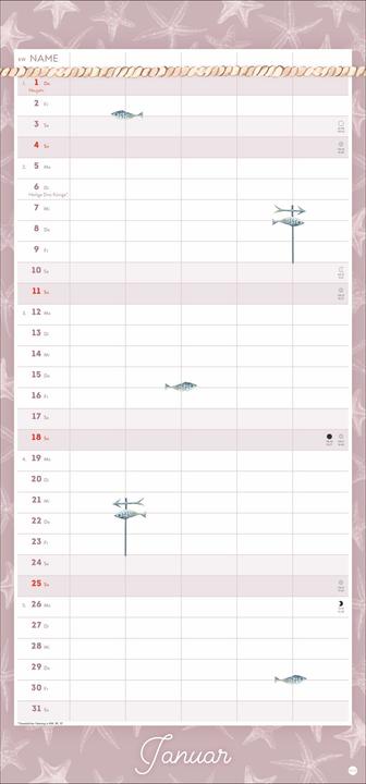 Produktbild Meer Familie Familienplaner 2026 - Planer für alle an Deck (21 x 45 cm)