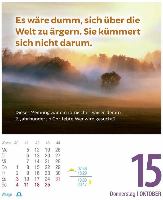 Produktbild Lebensweisheiten 2026 (12 x 16 cm)