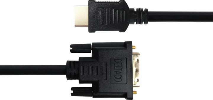 Produktbild Deltaco HDMI zu DVI Kabel 1080p, DVI-D Single Link, 3m, schwarz (3 m)
