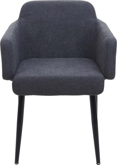 Produktbild Mendler 6er-Set Esszimmerstuhl HWC-L13, mit Armlehne, Stoff/Textil Metall - anthrazit