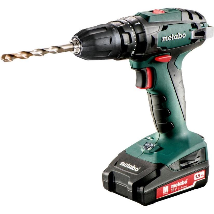 Metabo, Trapano + Avvitatore a batteria, 602245550 SB 18 Akku Schlagbohrschrauber 18 Volt 1.5 Ah Li-ion