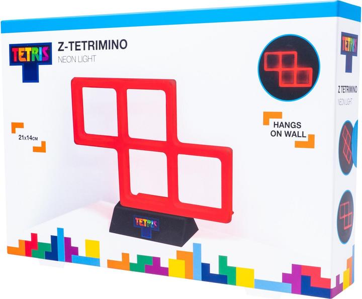 Actual product image Fizz Creations Tetris Red Z Tetrimino Neon Light Retro Gaming Lamp | Officially Licensed | USB Power