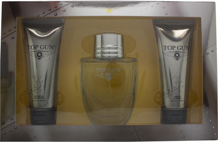 Immagine prodotto Top Gun Chevron EDT Spray & Balsamo Dopobarba & Lavaggio Corpo e Capelli (Set da barba)