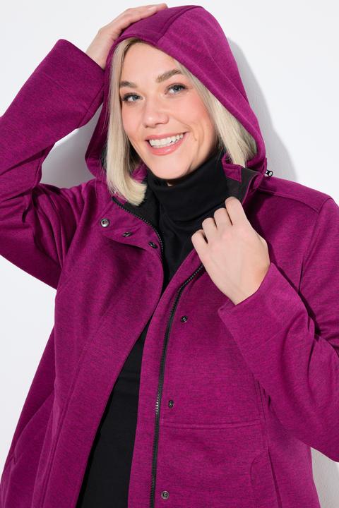 Produktbild Ulla Popken HYPRAR Softshelljacke, wasserdicht, Kapuze, 2-Wege-Zipper (56)