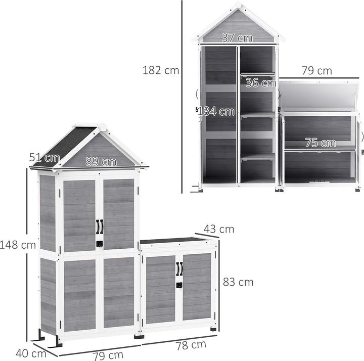 Produktbild Outsunny Gartenschrank