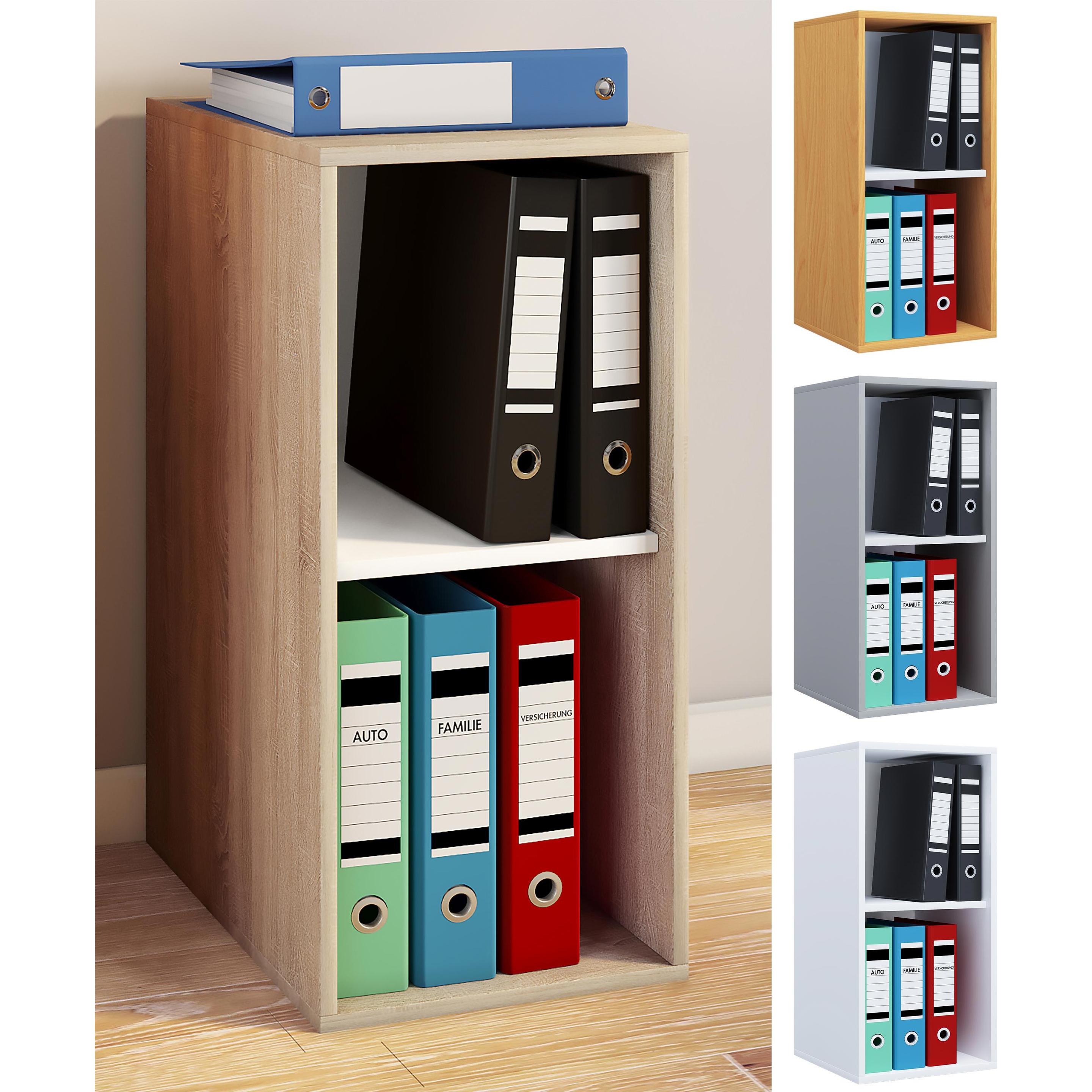 VCM, Aktenschrank, Holz Büroschrank Aktenregal Lona l 2 Fächer (35 x 37 x 74 cm)