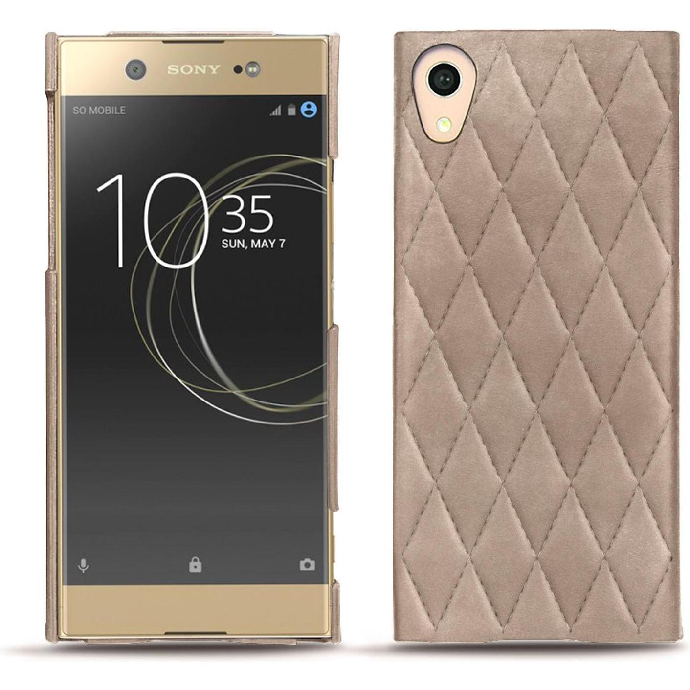 Noreve Lederschutzhülle (Sony Xperia XA1 Ultra), Smartphone Hülle, Beige