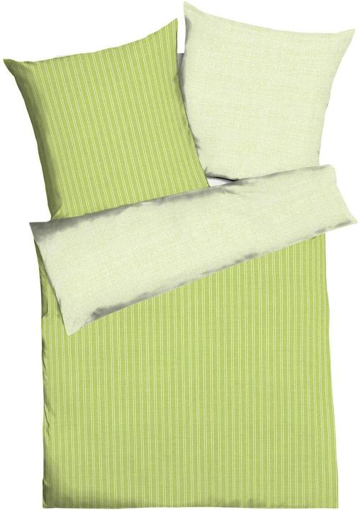 Actual product image Traumschlaf Mako satin bed linen Eternity Combo green (Bedding set, 160x210 cm + 65x100 cm)